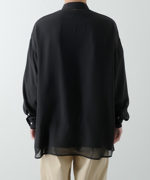 NULL（ヌル）の「【NULL】長袖 シアーシャツ（シャツ/ブラウス・メンズ・ブルーグリーン/サックスブルー/ブラック/ホワイト・FREE）」の20枚目の写真