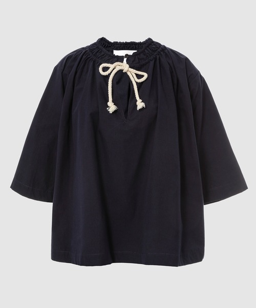 JIL SANDER(ジルサンダー)の「TOP 02(その他トップス・レディース・ネイビー/ホワイト・32/34)」の2枚目の写真