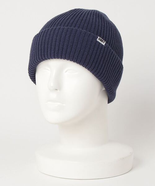 OBEY（オベイ）の「【OBEY】BOLD ORGANIC BEANIE（ニットキャップ/ビーニー・メンズ・ブラック/ホワイト/ネイビー/アッシュグレー/プラム・FREE/O/S）」の4枚目の写真