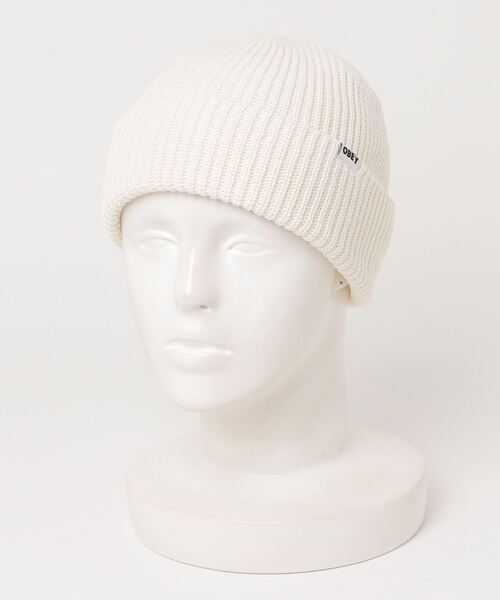 OBEY（オベイ）の「【OBEY】BOLD ORGANIC BEANIE（ニットキャップ/ビーニー・メンズ・ブラック/ホワイト/ネイビー/アッシュグレー/プラム・FREE/O/S）」の2枚目の写真