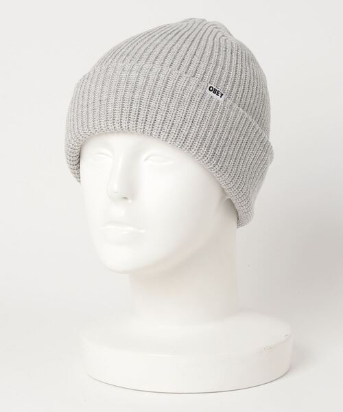 OBEY（オベイ）の「【OBEY】BOLD ORGANIC BEANIE（ニットキャップ/ビーニー・メンズ・ブラック/ホワイト/ネイビー/アッシュグレー/プラム・FREE/O/S）」の3枚目の写真
