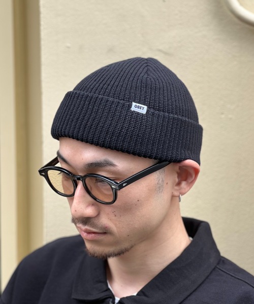 OBEY（オベイ）の「【OBEY】BOLD ORGANIC BEANIE（ニットキャップ/ビーニー・メンズ・ブラック/ホワイト/ネイビー/アッシュグレー/プラム・FREE/O/S）」の10枚目の写真