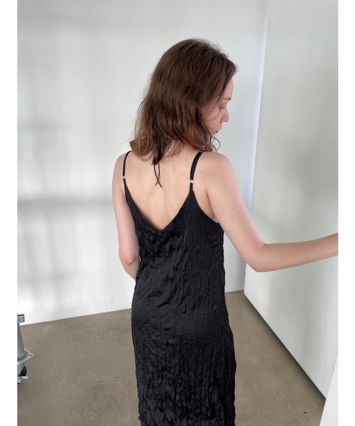 Didot.showroom(ディドット ショールーム)の「【DIDOT.】しわ加工スクエアキャミワンピ(ワンピース・レディース・ブラック/クリーム/ブラウン/ミント・FREE)」の11枚目の写真