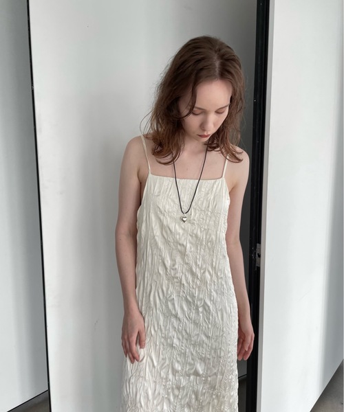 Didot.showroom(ディドット ショールーム)の「【DIDOT.】しわ加工スクエアキャミワンピ(ワンピース・レディース・ブラック/クリーム/ブラウン/ミント・FREE)」の18枚目の写真