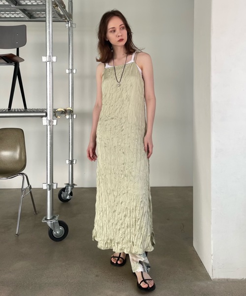 Didot.showroom(ディドット ショールーム)の「【DIDOT.】しわ加工スクエアキャミワンピ(ワンピース・レディース・ブラック/クリーム/ブラウン/ミント・FREE)」の21枚目の写真