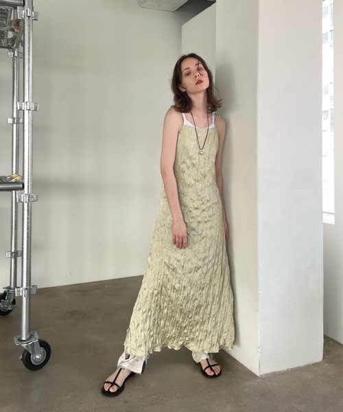 Didot.showroom(ディドット ショールーム)の「【DIDOT.】しわ加工スクエアキャミワンピ(ワンピース・レディース・ブラック/クリーム/ブラウン/ミント・FREE)」の20枚目の写真