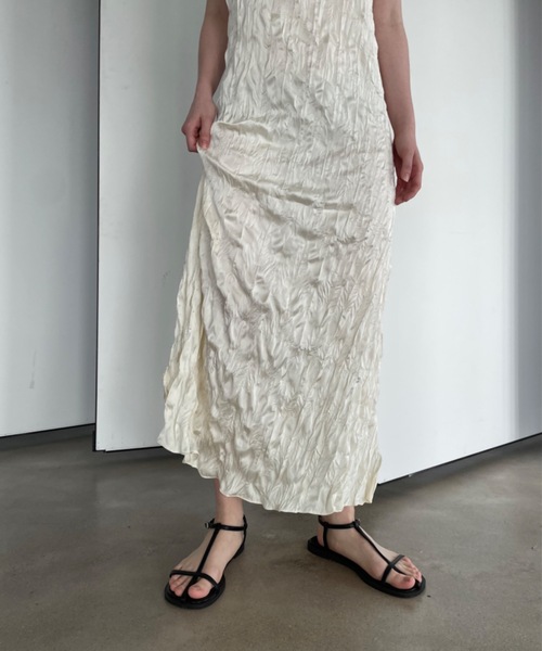 Didot.showroom(ディドット ショールーム)の「【DIDOT.】しわ加工スクエアキャミワンピ(ワンピース・レディース・ブラック/クリーム/ブラウン/ミント・FREE)」の14枚目の写真