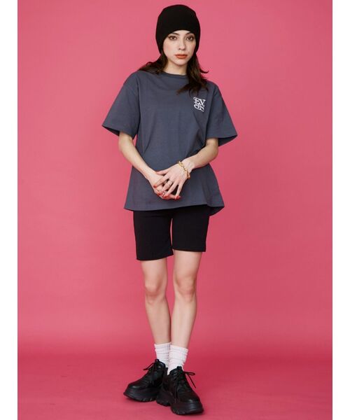 EVRIS（エヴリス）の「ロゴラインバイカーパンツ（その他パンツ・レディース・ブラック/グレー・FREE）」の6枚目の写真