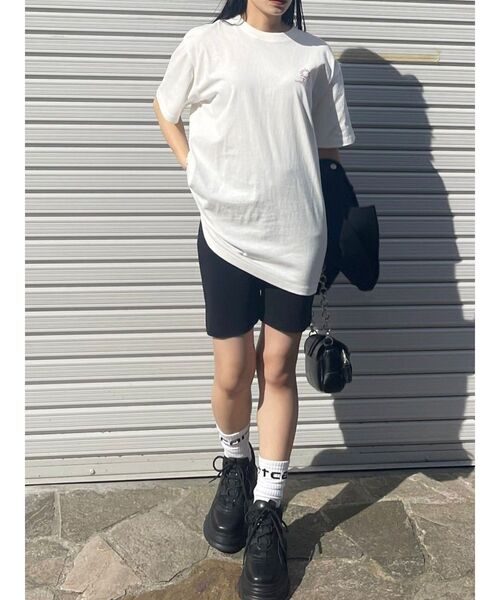 EVRIS（エヴリス）の「ロゴラインバイカーパンツ（その他パンツ・レディース・ブラック/グレー・FREE）」の12枚目の写真