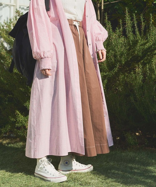 Crisp（クリスプ）の「ベルトフレアスカート（スカート・レディース・ブラウン/アイボリー・FREE）」の19枚目の写真