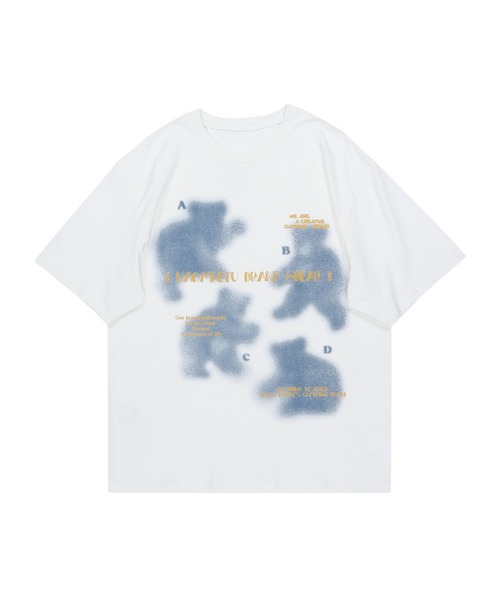 HOOK（フック）の「【HOOK】古着風フロントプリントビッグTEE (SS) (LR)（Tシャツ/カットソー・メンズ・ブラック/ライトベージュ/ライトグレー/ホワイト/ピンク/ダークグリーン/ブラック系その他2/グリーン系その他/ブラック系その他・M/L/XL/S）」の2枚目の写真