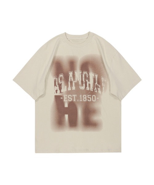 HOOK（フック）の「【HOOK】古着風フロントプリントビッグTEE (SS) (LR)（Tシャツ/カットソー・メンズ・ブラック/ライトベージュ/ライトグレー/ホワイト/ピンク/ダークグリーン/ブラック系その他2/グリーン系その他/ブラック系その他・M/L/XL/S）」の6枚目の写真