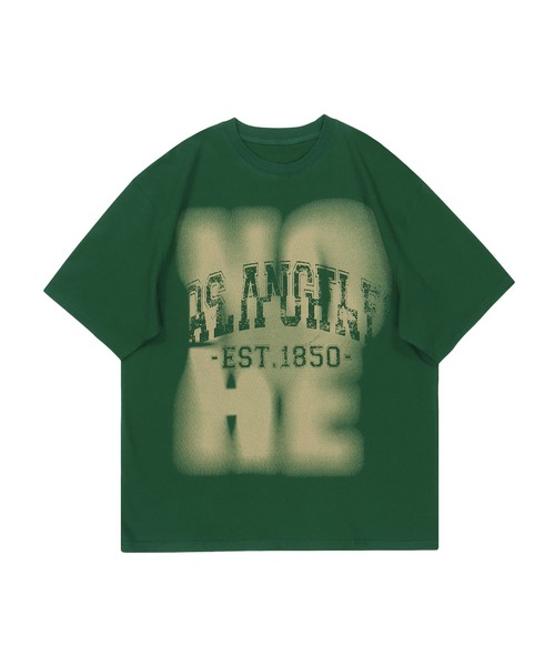 HOOK（フック）の「【HOOK】古着風フロントプリントビッグTEE (SS) (LR)（Tシャツ/カットソー・メンズ・ブラック/ライトベージュ/ライトグレー/ホワイト/ピンク/ダークグリーン/ブラック系その他2/グリーン系その他/ブラック系その他・M/L/XL/S）」の7枚目の写真