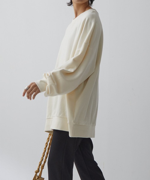 for/c(フォーシー)の「USAコットン裏毛ボリューム袖プルオーバー【サスティナブル】(Tシャツ/カットソー・レディース・アイボリー/ブラック・M/L/LL)」の20枚目の写真