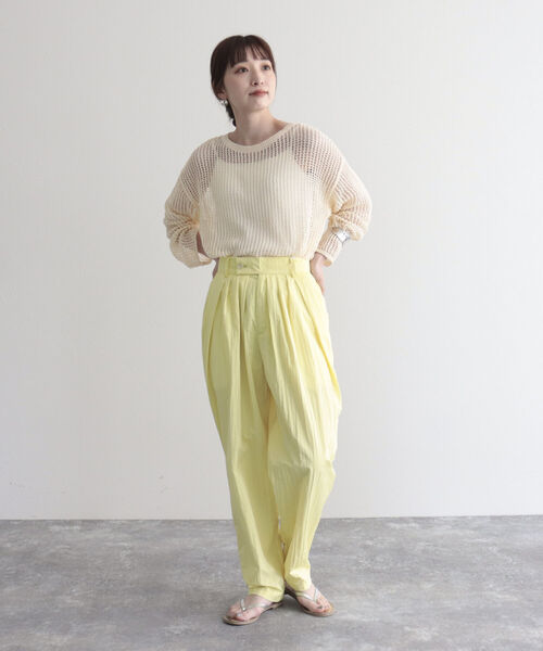 fredy emue(フレディエミュ)の「ナイロンボリュームタックパンツ(その他パンツ・レディース・ブラック/イエロー/ピンク/アイボリー・38/36)」の12枚目の写真