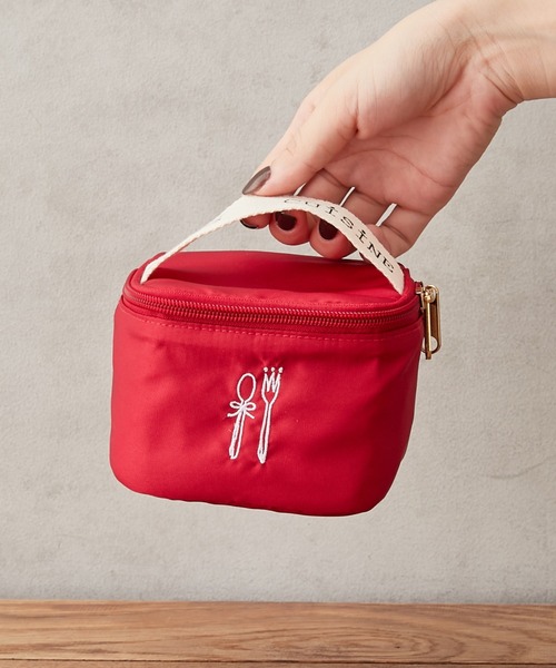 CUISINE HABITS（クイジーヌハビッツ）の「クイジーヌハビッツ 保冷ミニランチポーチ（お弁当箱・レディース・レッド/グレー/ベージュ/ブルー/サンドベージュ・フリー）」の21枚目の写真