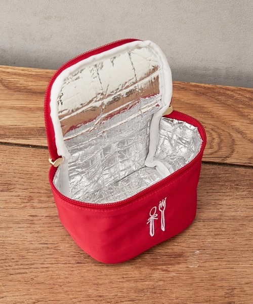 CUISINE HABITS（クイジーヌハビッツ）の「クイジーヌハビッツ 保冷ミニランチポーチ（お弁当箱・レディース・レッド/グレー/ベージュ/ブルー/サンドベージュ・フリー）」の22枚目の写真