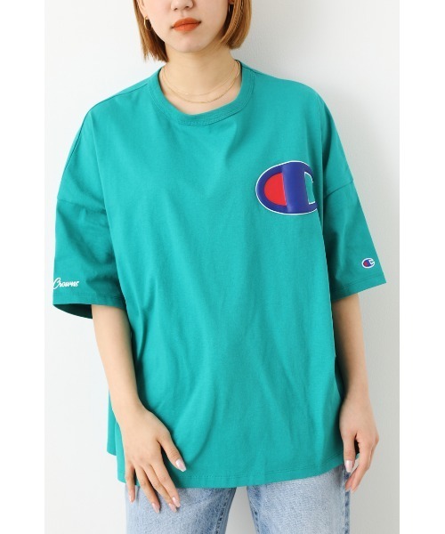 RODEO CROWNS WIDE BOWL（ロデオクラウンズワイドボウル）の「Champion ワイドボックスTシャツ（Tシャツ/カットソー・レディース・ホワイト/チャコールグレー/ターコイズブルー/オレンジ・FREE）」の4枚目の写真
