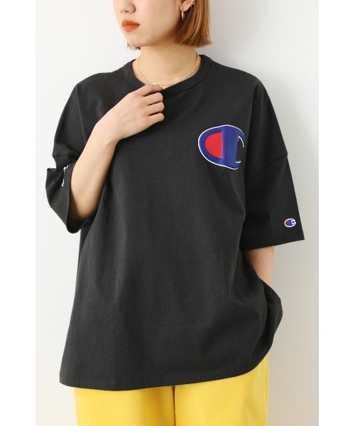 RODEO CROWNS WIDE BOWL（ロデオクラウンズワイドボウル）の「Champion ワイドボックスTシャツ（Tシャツ/カットソー・レディース・ホワイト/チャコールグレー/ターコイズブルー/オレンジ・FREE）」の3枚目の写真