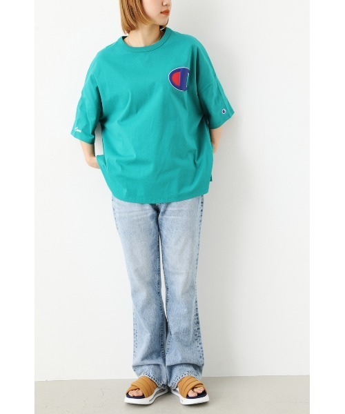 ロデオ  チャンピオンコラボTシャツ Champion ワイドボックスTシャツ（Tシャツ/カットソー）｜RODEO