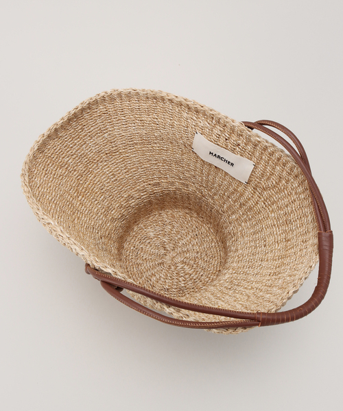 Spick & Span（スピックアンドスパン）の「【MARCHER / マルシェ】レザーハンドルカゴBAG（かごバッグ・レディース・ベージュ・FREE）」の14枚目の写真