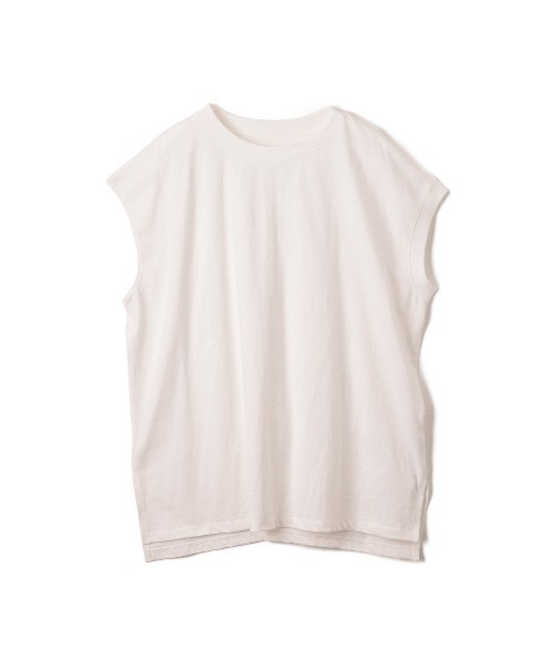 Eclat one(エクラワン)の「夏の大人カジュアル オーバーサイズ フレンチスリーブ Tシャツ(Tシャツ/カットソー・レディース・チャコール/ブラック/オフホワイト・FREE)」の20枚目の写真