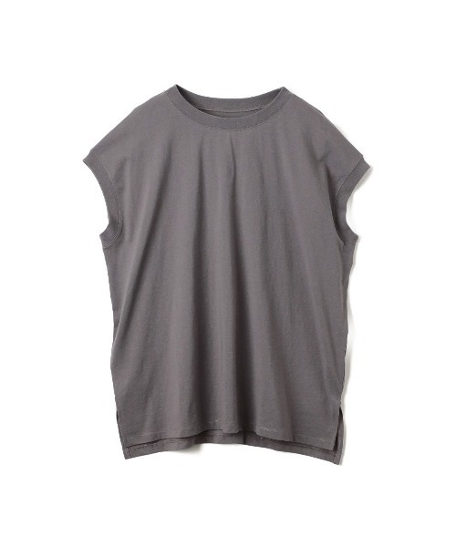 Eclat one(エクラワン)の「夏の大人カジュアル オーバーサイズ フレンチスリーブ Tシャツ(Tシャツ/カットソー・レディース・チャコール/ブラック/オフホワイト・FREE)」の22枚目の写真
