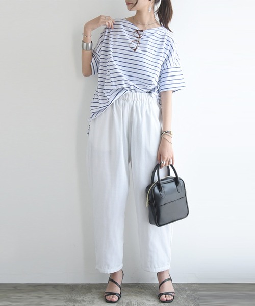 and it_(アンドイット)の「Wガーゼコクーンパンツ(その他パンツ・レディース・アイボリー/ブラック/その他・M-L)」の11枚目の写真