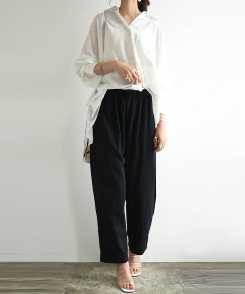 and it_(アンドイット)の「Wガーゼコクーンパンツ(その他パンツ・レディース・アイボリー/ブラック/その他・M-L)」の8枚目の写真