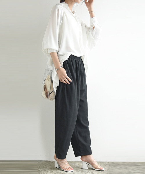 and it_(アンドイット)の「Wガーゼコクーンパンツ(その他パンツ・レディース・アイボリー/ブラック/その他・M-L)」の12枚目の写真