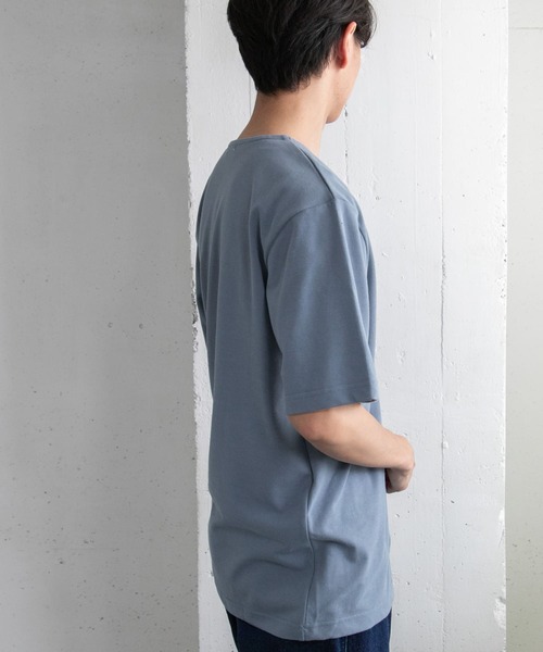 FORK&SPOON（フォークアンドスプーン）の「FORK&SPOON　ヘンリーネックTシャツ（Tシャツ/カットソー・メンズ・アイボリー/ブルー・5/4）」の7枚目の写真