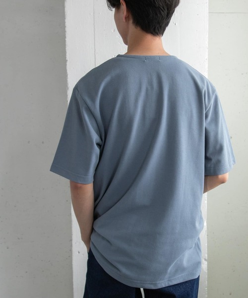 FORK&SPOON（フォークアンドスプーン）の「FORK&SPOON　ヘンリーネックTシャツ（Tシャツ/カットソー・メンズ・アイボリー/ブルー・5/4）」の8枚目の写真