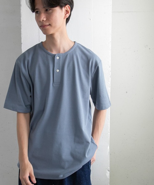 FORK&SPOON（フォークアンドスプーン）の「FORK&SPOON　ヘンリーネックTシャツ（Tシャツ/カットソー・メンズ・アイボリー/ブルー・5/4）」の10枚目の写真
