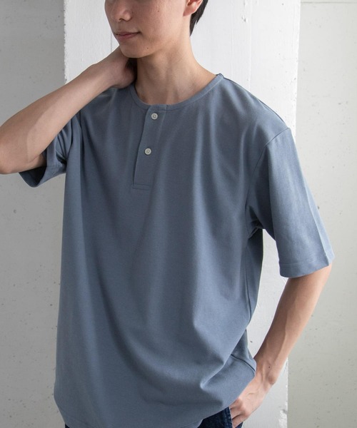 FORK&SPOON（フォークアンドスプーン）の「FORK&SPOON　ヘンリーネックTシャツ（Tシャツ/カットソー・メンズ・アイボリー/ブルー・5/4）」の11枚目の写真