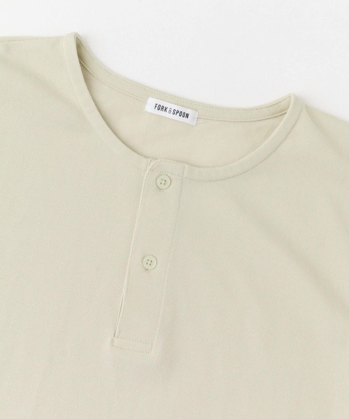 FORK&SPOON（フォークアンドスプーン）の「FORK&SPOON　ヘンリーネックTシャツ（Tシャツ/カットソー・メンズ・アイボリー/ブルー・5/4）」の17枚目の写真