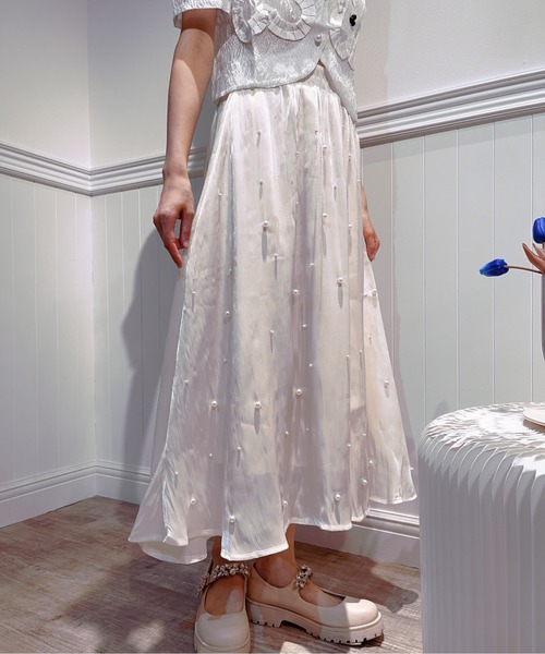 Pearl Deco Satin Sparkle Skirt