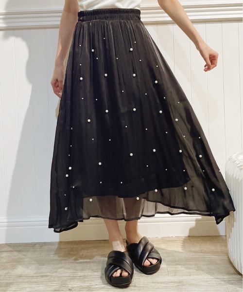 Pearl Deco Satin Sparkle Skirt