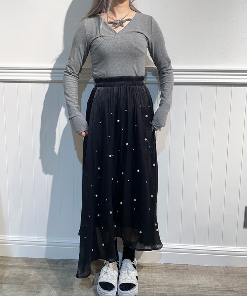 Pearl Deco Satin Sparkle Skirt
