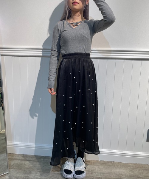 Pearl Deco Satin Sparkle Skirt