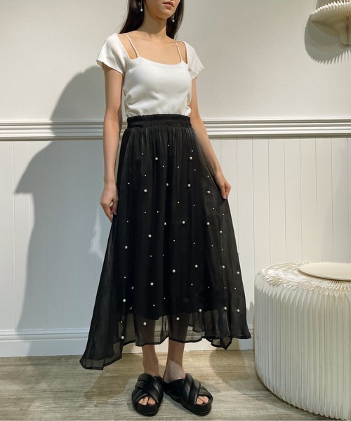 Pearl Deco Satin Sparkle Skirt