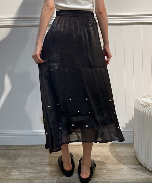 Pearl Deco Satin Sparkle Skirt