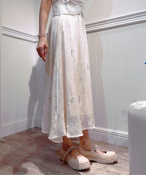 Pearl Deco Satin Sparkle Skirt