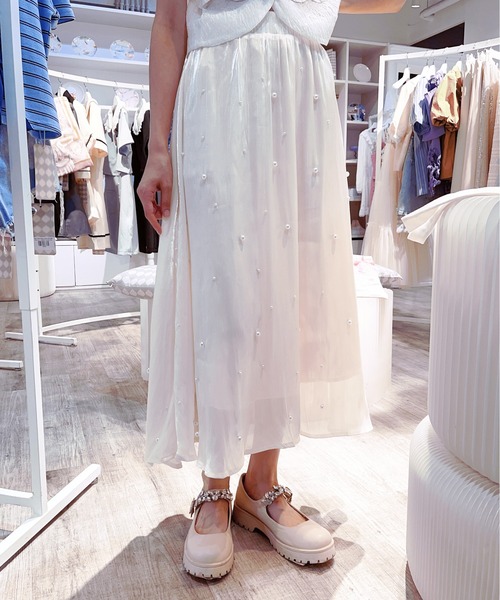 Pearl Deco Satin Sparkle Skirt