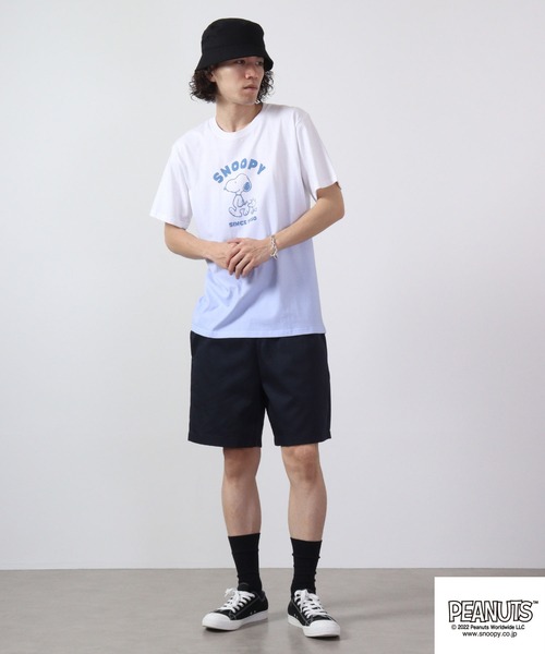 PEANUTS(ピーナッツ)の「PEANUTS スヌーピー グラデーション 半袖 Tシャツ(Tシャツ/カットソー・レディース・ブルーグレー/イエロー/オレンジ/ブルー/グリーン/ピンク・M/L/LL)」の18枚目の写真