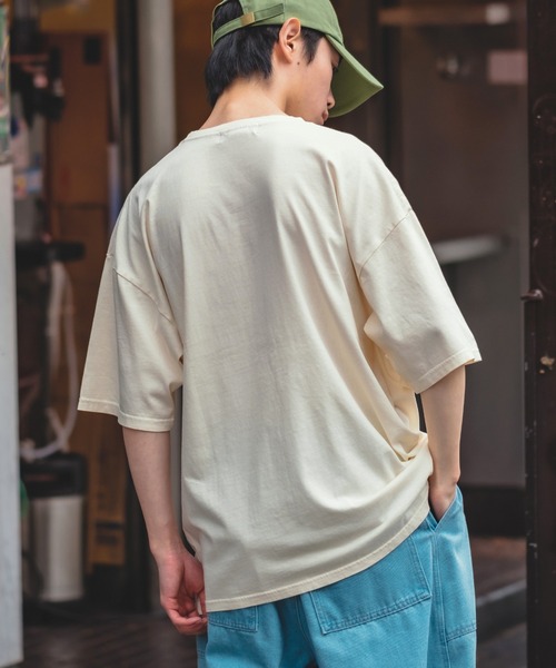 improves(インプローブス)の「【UAU】Mind Laught フラワープリント ピグメント加工 半袖Tシャツ(Tシャツ/カットソー・メンズ・ホワイト/ピンク/オレンジ/ミント/ネイビー/ブルー/カーキ/ブラック・MEDIUM/LARGE/X-LARGE)」の10枚目の写真