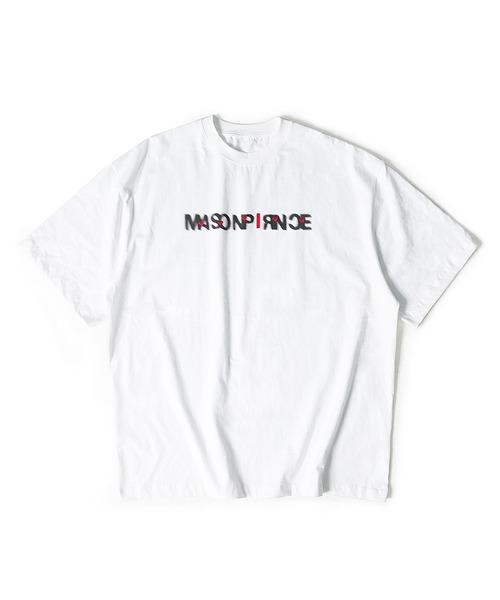 MASONPRINCE 英文字 プリントダメージ Ｔシャツ オーバーサイズ MASONPRINCE（メイソンプリンス）の「オーバーサイズ ハート刺繍