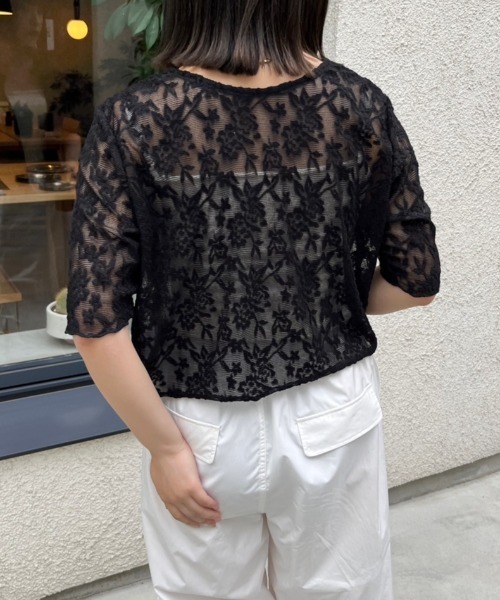 nemne store(ネンネストア)の「前後2way花柄レースカーディガン(カーディガン/ボレロ・レディース・ブラック/アイボリー/ブルー・フリー)」の17枚目の写真