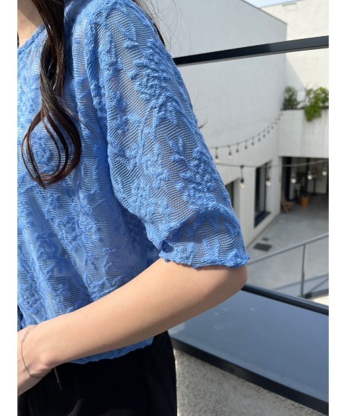 nemne store(ネンネストア)の「前後2way花柄レースカーディガン(カーディガン/ボレロ・レディース・ブラック/アイボリー/ブルー・フリー)」の19枚目の写真