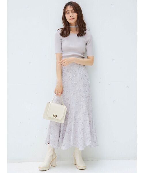 MERCURYDUO（マーキュリーデュオ）の「マルチウェイストラップコンパクトリブニット（ニット/セーター・レディース・ブラック/パープル/オフホワイト/ベージュ・FREE）」の8枚目の写真