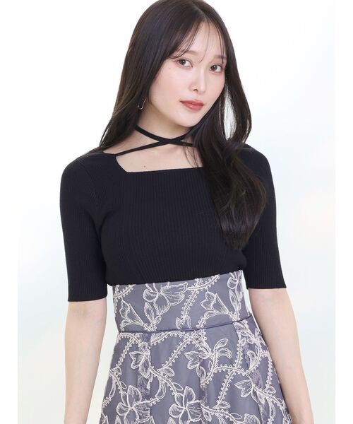 MERCURYDUO（マーキュリーデュオ）の「マルチウェイストラップコンパクトリブニット（ニット/セーター・レディース・ブラック/パープル/オフホワイト/ベージュ・FREE）」の20枚目の写真